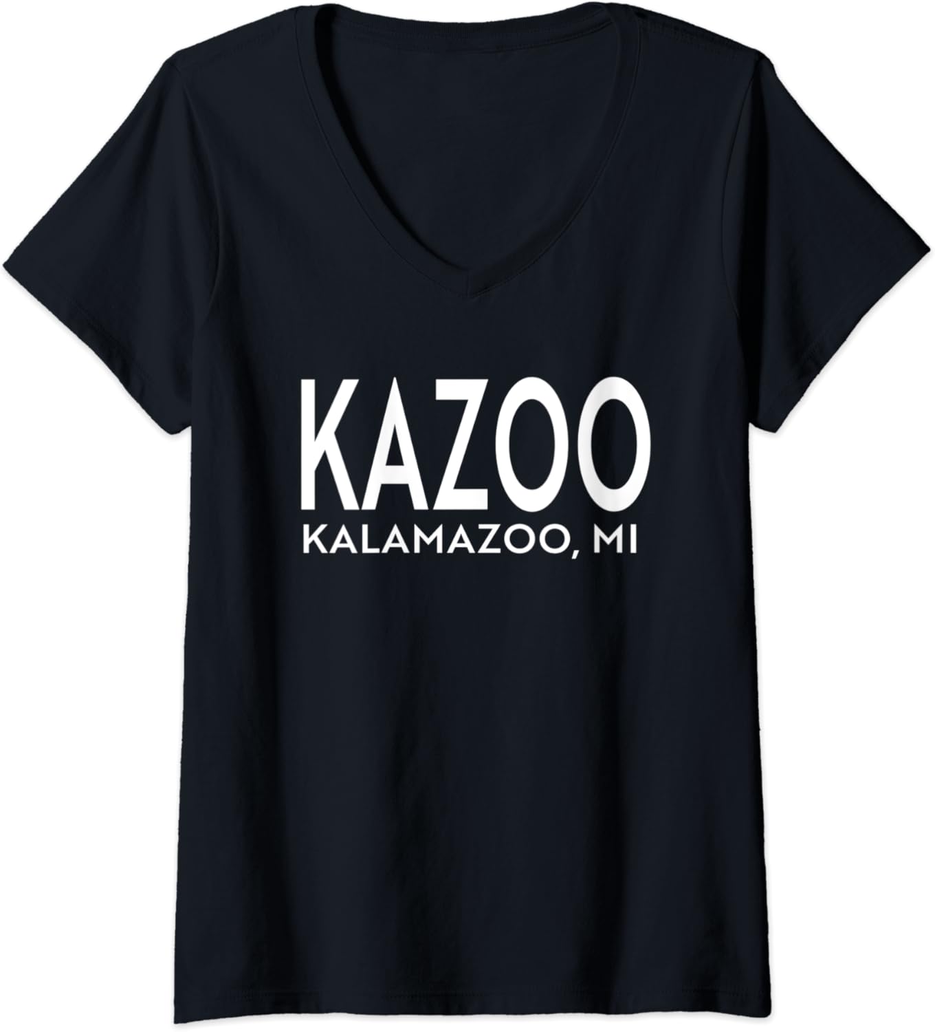 Womens Kazoo Kalamazoo Michigan VNeck TShirt Amazon.co.uk Fashion